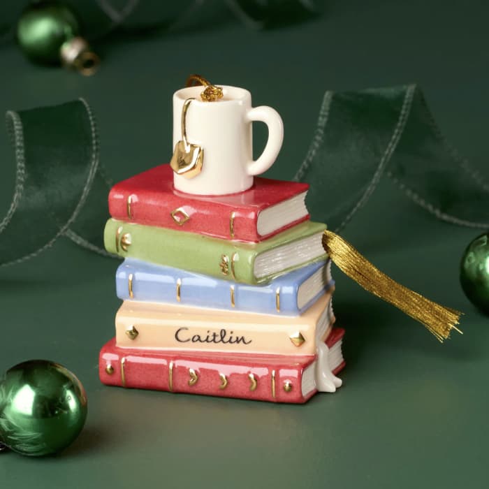 Lenox Personalized Bookworm Ornament