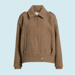 Treasure & Bond Zip-Front Bomber Jacket