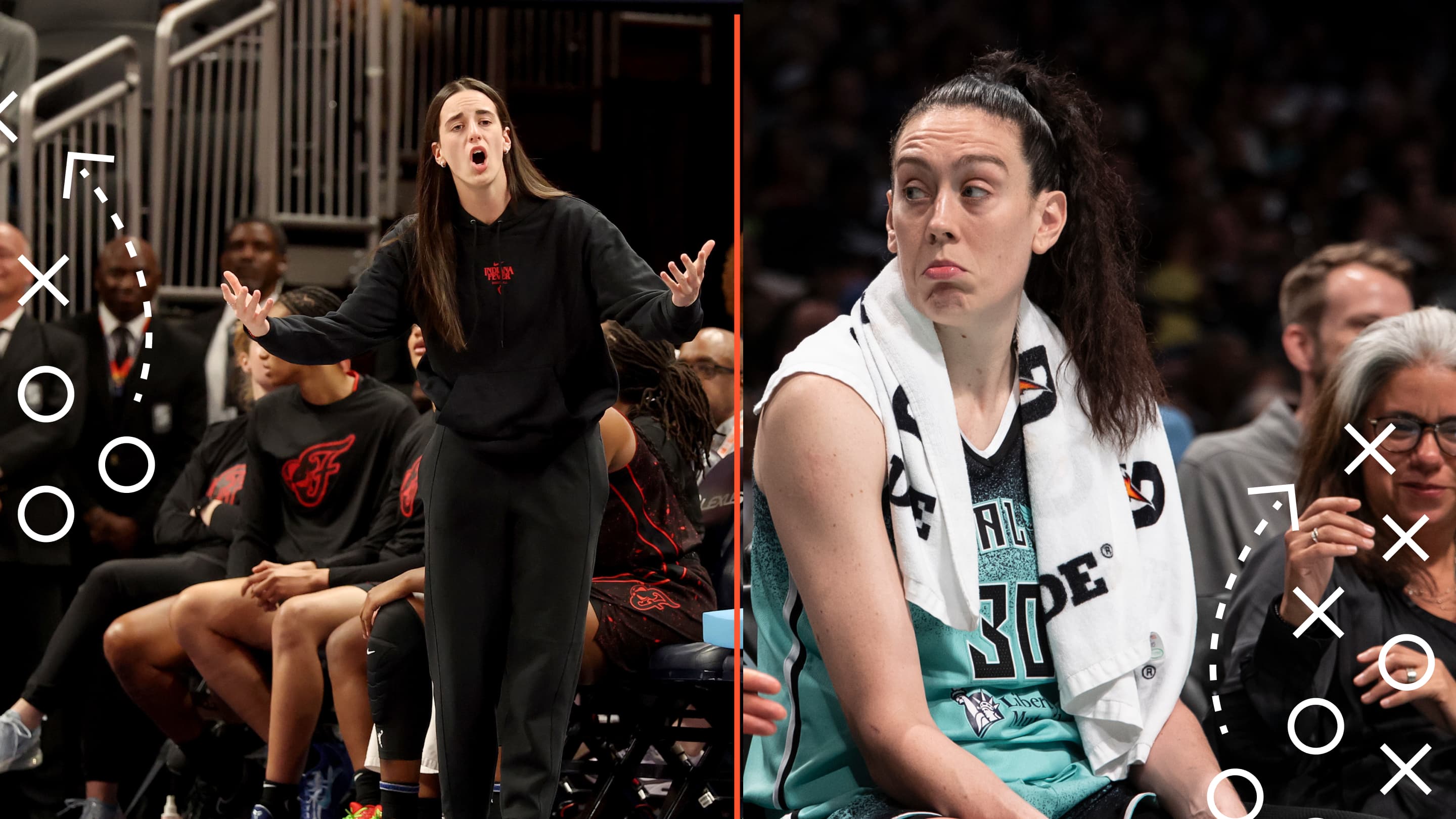 Caitlin Clark and Breanna Stewart