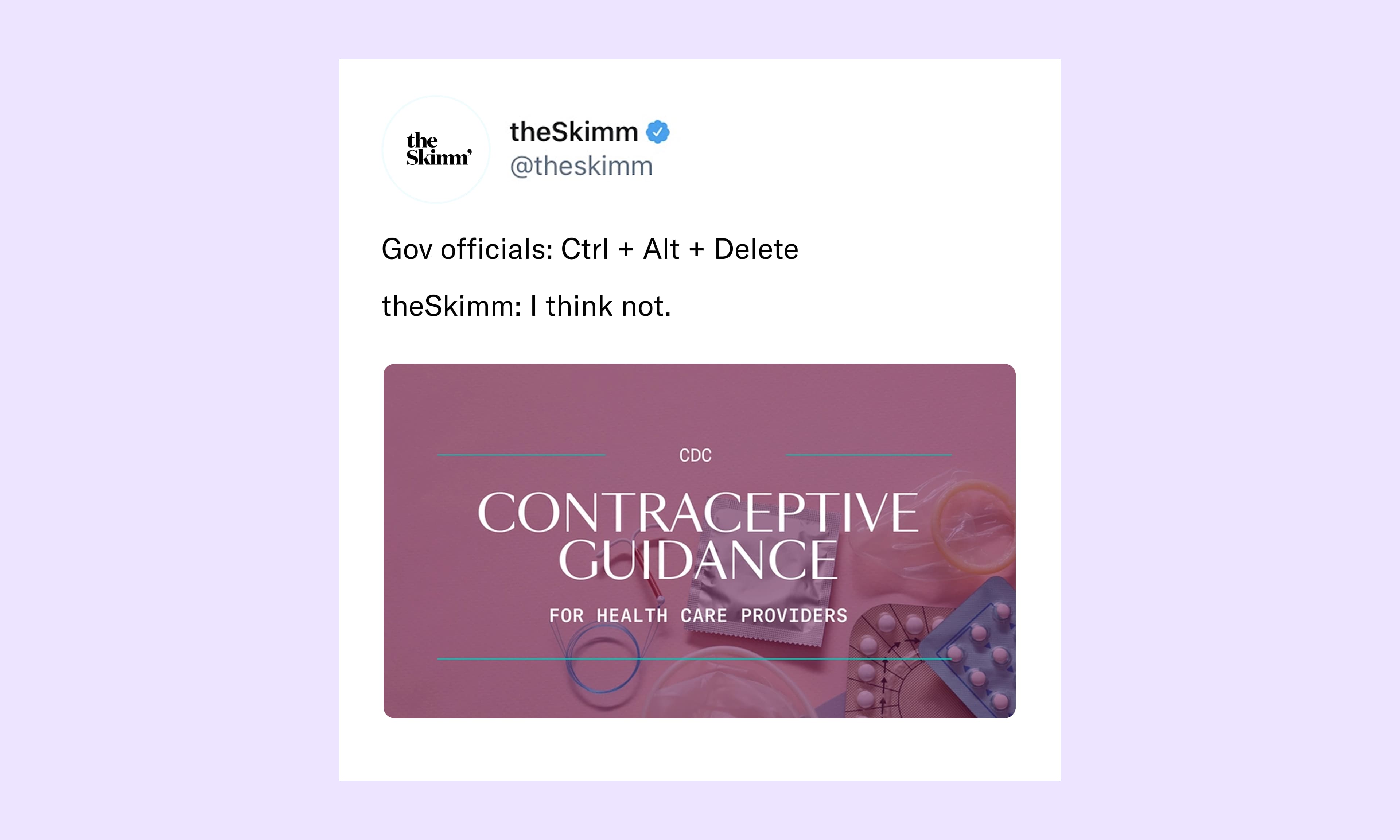 Screenshot of CDC website on theSkimm.com