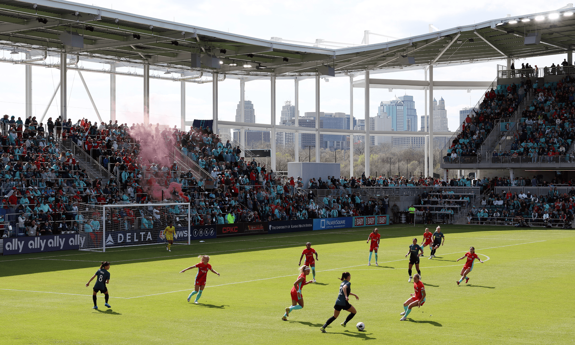 Kansas City Current playing at the new CPKC Stadium