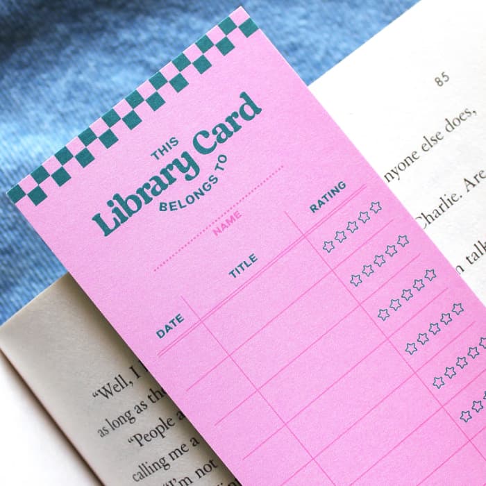 The Library Card Bookmark