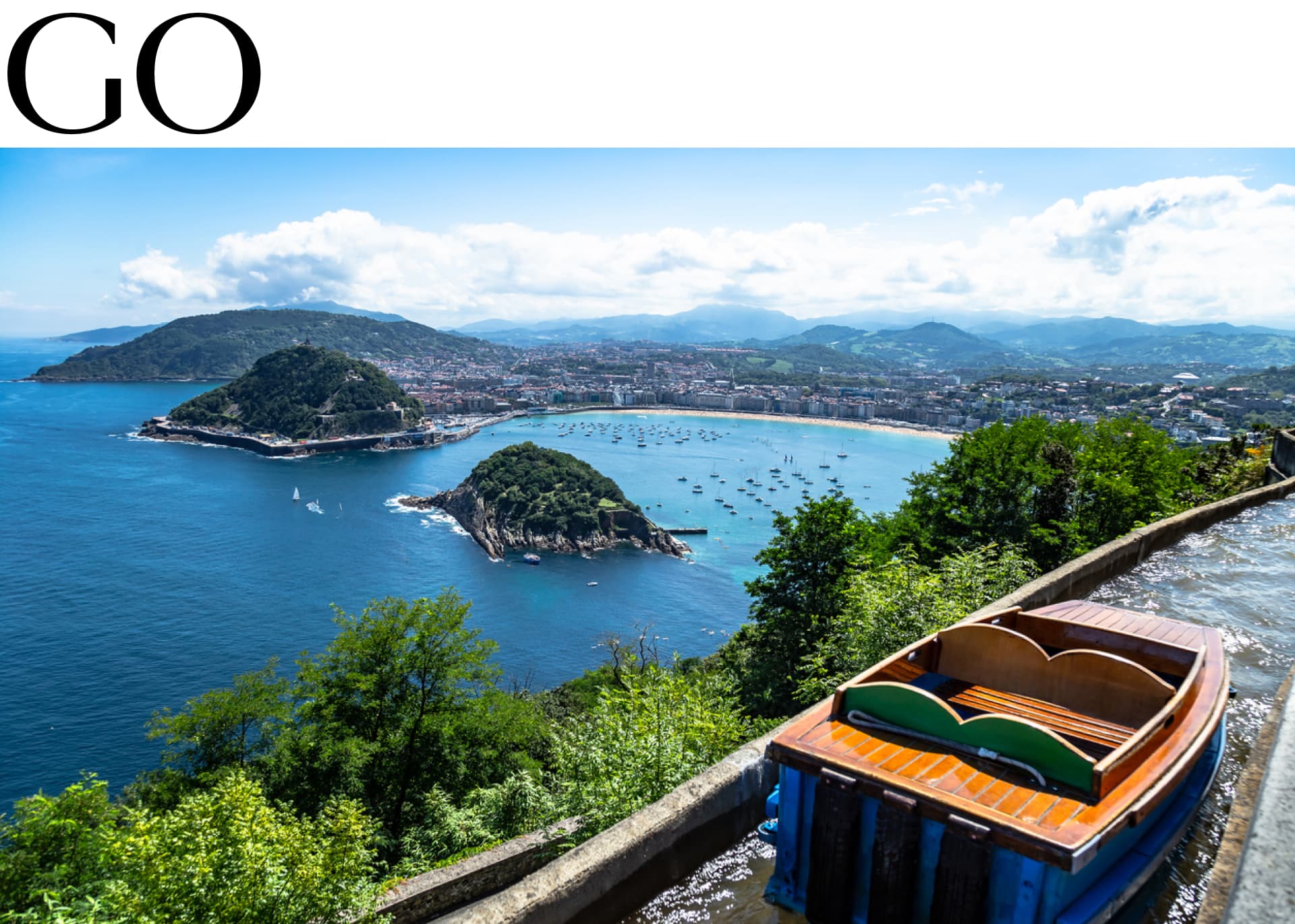 go with photo of San Sebastián Spain