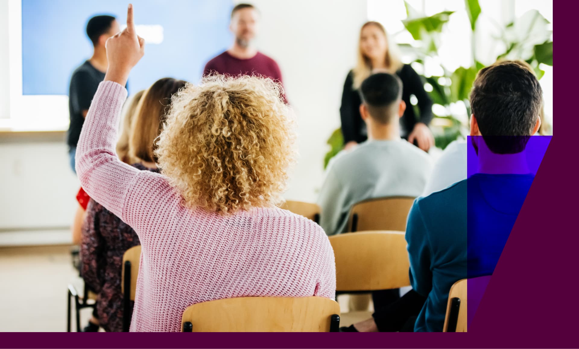 Student raising hand