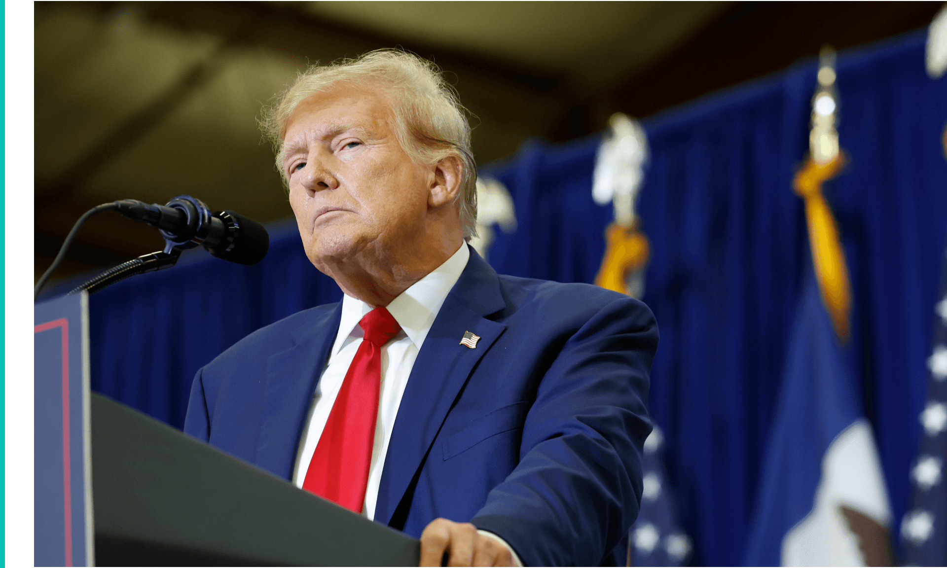 Republican presidential candidate, former U.S. President Donald Trump speaks at a campaign rally