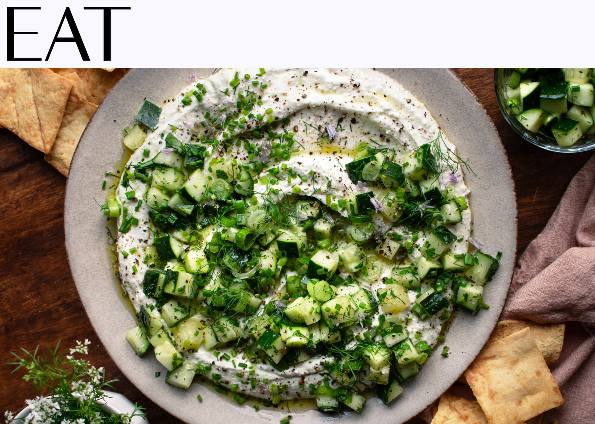 The Original Dish’s Whipped Feta Dip With Cucumber Salad